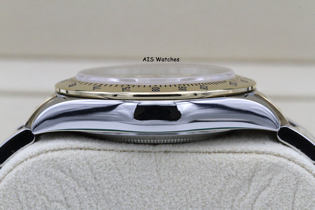 Rolex Daytona 116523 18K YG / SS Panda Arabic Racing Dial Box & Papers