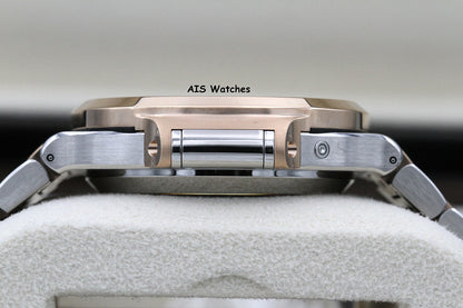 Patek Philippe Nautilus 5980/1AR Chronograph 18K Rose Gold / Stainless Steel Blue Dial Box & Papers