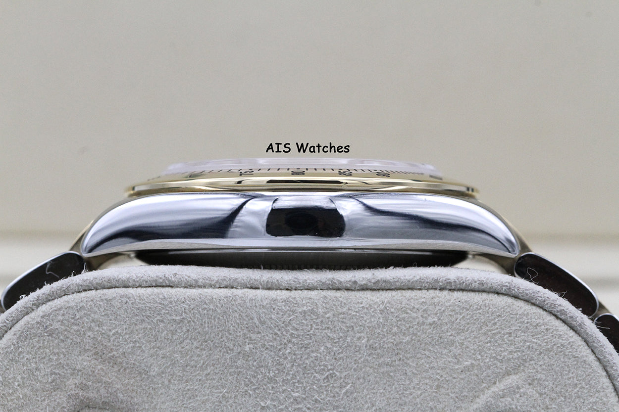 Rolex Daytona 116523 18K YG / SS White Dial F Serial