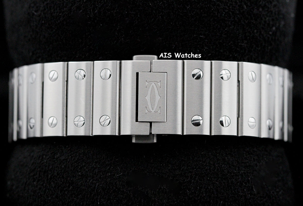 Cartier Santos De Cartier Medium Steel WSSA0029 Silver Dial 35.1MM Box & Papers