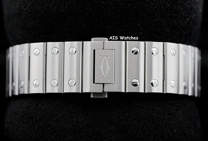 Cartier Santos De Cartier Medium Steel WSSA0029 Silver Dial 35.1MM Box & Papers