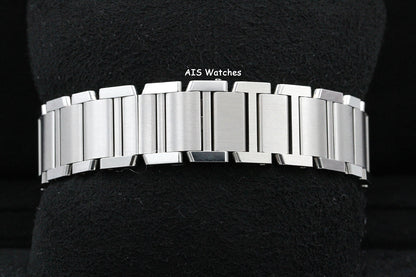 Cartier Tank Francaise W4TA0009 Medium Diamond Bezel Quartz Silver Dial B&P
