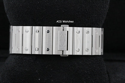 Cartier Santos De Cartier Large Steel WSSA0076 Dual Time GMT Grey Dial Box & Papers
