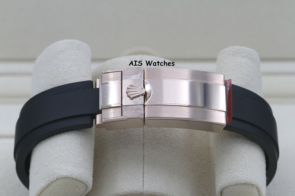 Rolex Yachtmaster 116695SATS Gem Set Bezel Everose Gold OysterFlex Strap B&P
