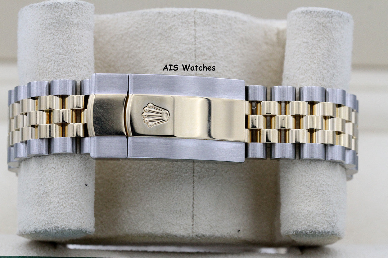 Rolex 126333 DateJust 41MM 18K YG/SS Slate Roman / Wimbeldon Dial Jubilee Bracelet B&P