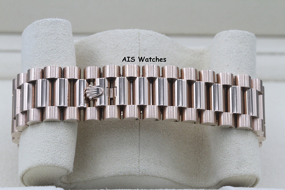 Rolex 228235 DayDate 40MM DD40 Rose Gold Chocolate Baguette Diamond Dial B&P