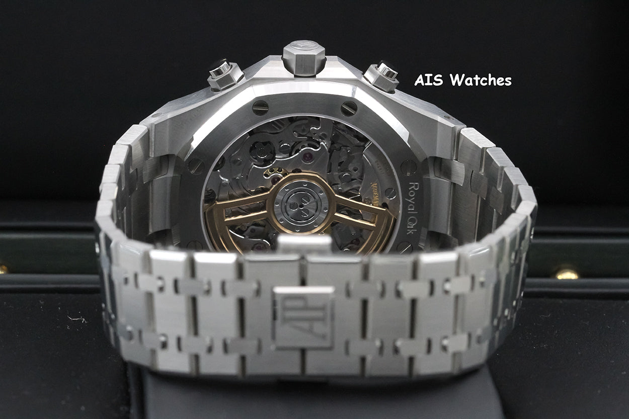 BNIB Audemars Piguet 26240ST 41MM Royal Oak Chronograph Blue Dial B&P