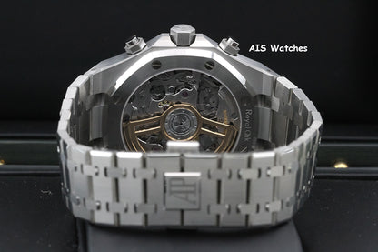 BNIB Audemars Piguet 26240ST 41MM Royal Oak Chronograph Blue Dial B&P