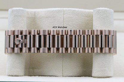 Rolex 128235 DayDate 36MM DD36 EverRose Gold Brown Ombré-Diamond Dial Box & Paper