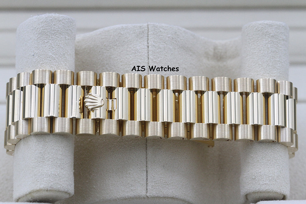 BNIB Rolex 228398TBR DayDate 40 18K YG Champagne Baguette Diamond Dial / Bezel