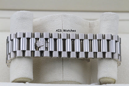 BNIB Rolex 228239 DayDate 40MM DD40 White Gold Diamond Pave Sapphire Baguettes