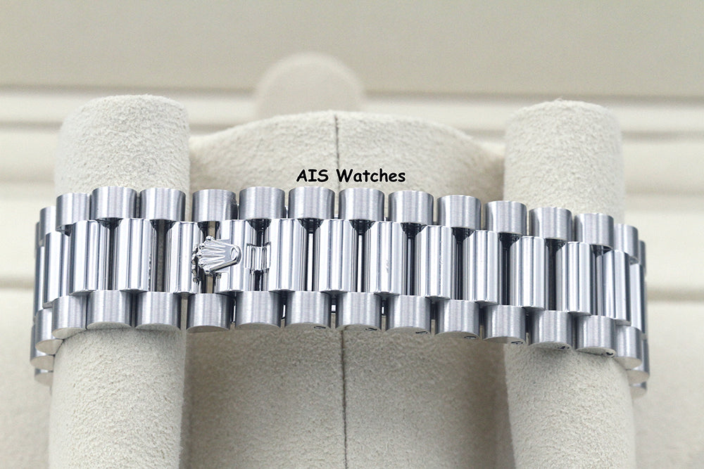 BNIB Rolex 228206 DayDate 40MM DD40 Platinum Meteorite Diamond Baguette Dial