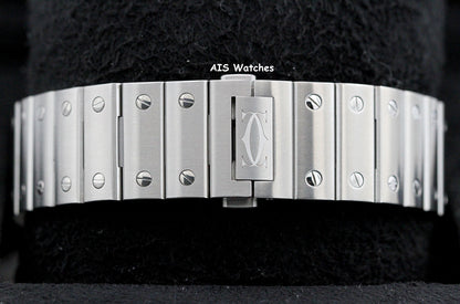 BNIB Cartier Santos De Cartier Large Steel WSSA0062 Green Dial 39.8MM B&P