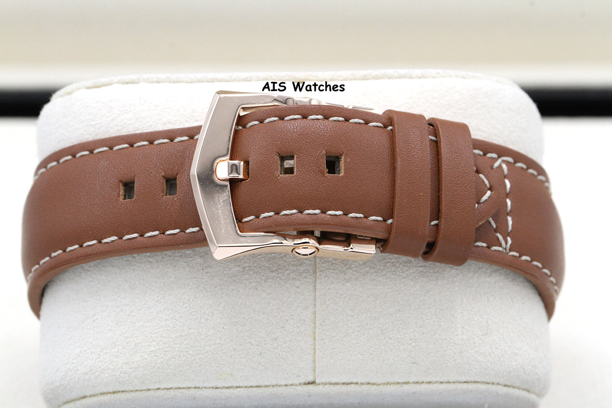 Patek Philippe 5524R Calatrava Pilot Travel Time Rose Gold Brown Dial 42MM Box & Paper