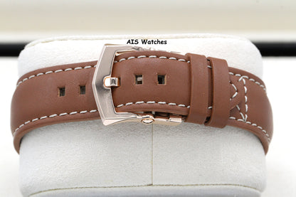 Patek Philippe 5524R Calatrava Pilot Travel Time Rose Gold Brown Dial 42MM Box & Paper