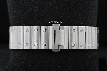 Cartier Santos De Cartier Medium Steel WSSA0029 White Dial 35.1MM Box & Papers