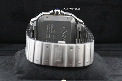 Cartier Santos De Cartier Large Steel WSSA0047 Blue PVD Bezel/White Dial 41MM Box&Papers