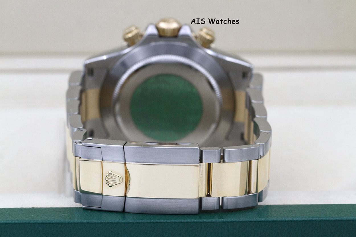 Rolex Daytona 116523 18K YG / SS White Dial F Serial