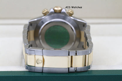 Rolex Daytona 116523 18K YG / SS White Dial F Serial