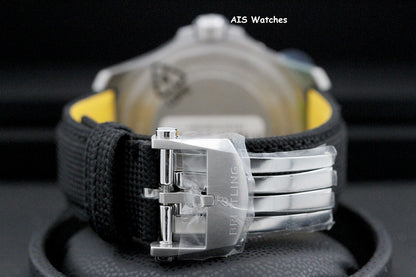 BNIB Breitling Avenger Automatic GMT A32320101B1X1 Black Dial Strap SS 44MM B&P