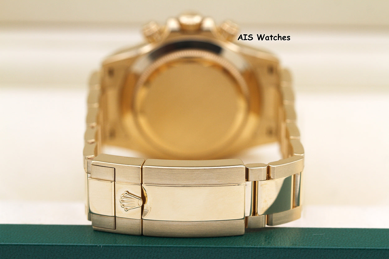 Rolex 116508 Daytona Cosmograph 18K Yellow Gold White Dial B&P