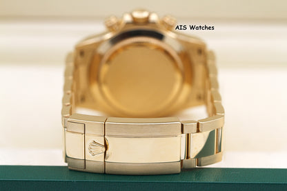 Rolex 116508 Daytona Cosmograph 18K Yellow Gold White Dial B&P