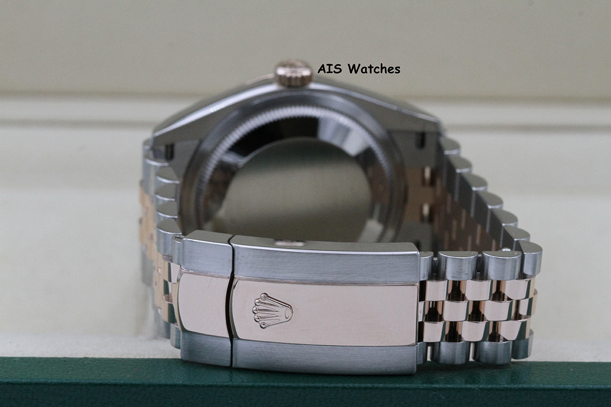 Rolex 126231 DateJust 36MM 18K RG/SS Rhodium Stick Dial Jubilee Bracelet B&P