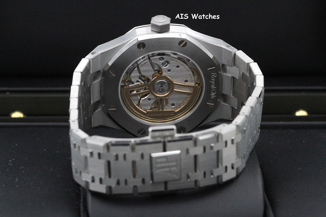 BNIB Audemars Piguet 15550ST Royal Oak Ice Blue Dial 37MM Box & Papers