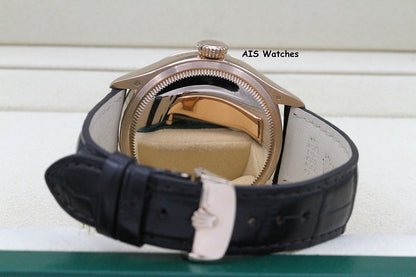 Rolex 50535 Cellini Moonphase 18K Everose Gold 39MM White Lacquer Dial BP
