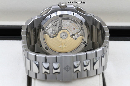 Patek Philippe Nautilus 5990/1A Chronograph Travel Time Grey Dial Box & Paper