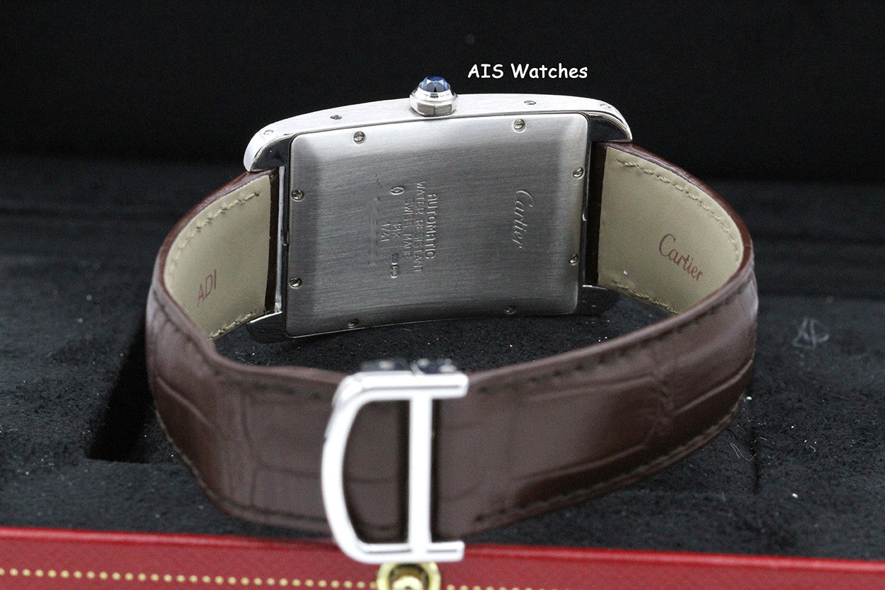 Cartier Tank Americaine W2603256 18K WG Automatic Silver Dial B&P