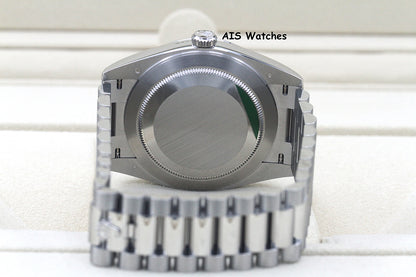 BNIB Rolex 228206 DayDate 40MM DD40 Platinum Meteorite Diamond Baguette Dial