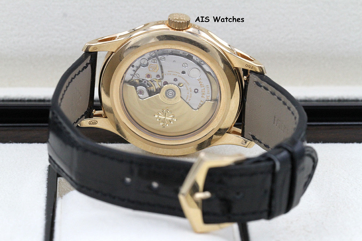 Patek Philippe Annual Calendar 5205R Rose Gold Black Dial Box & Paper