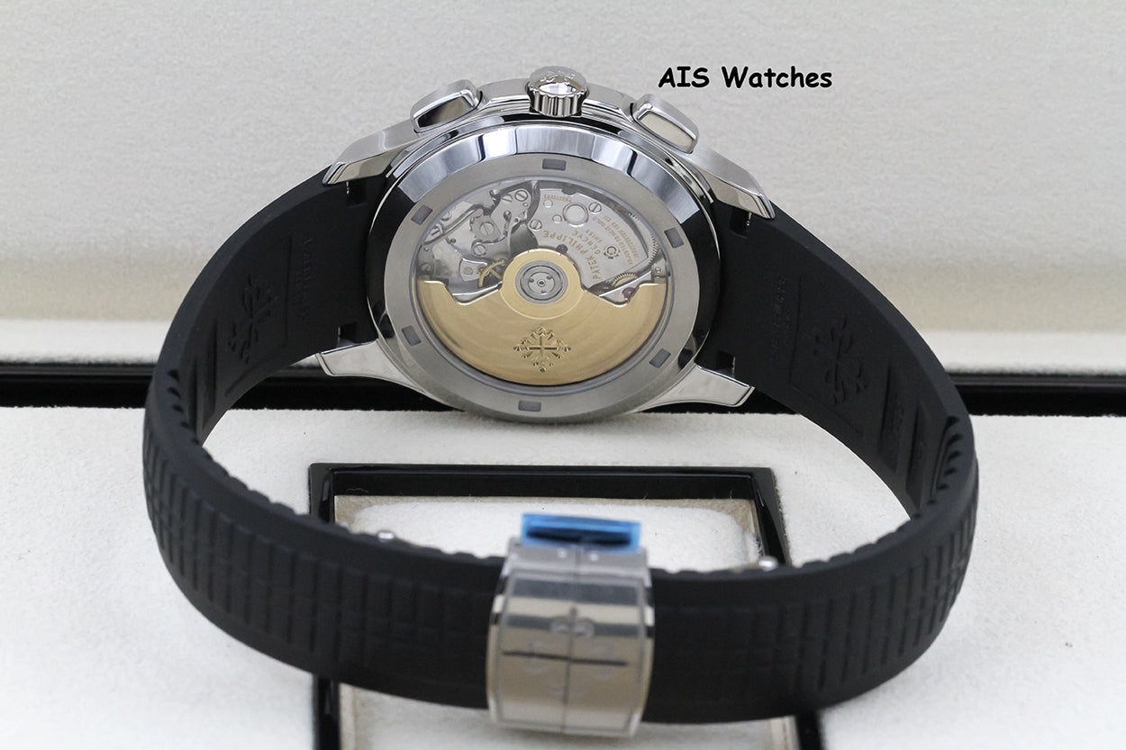 BNIB Patek Philippe 5968A Aquanaut Chronograph SS 42.2MM Orange/Black Strap B&P
