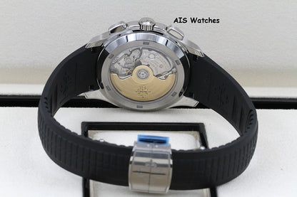 BNIB Patek Philippe 5968A Aquanaut Chronograph SS 42.2MM Orange/Black Strap B&P
