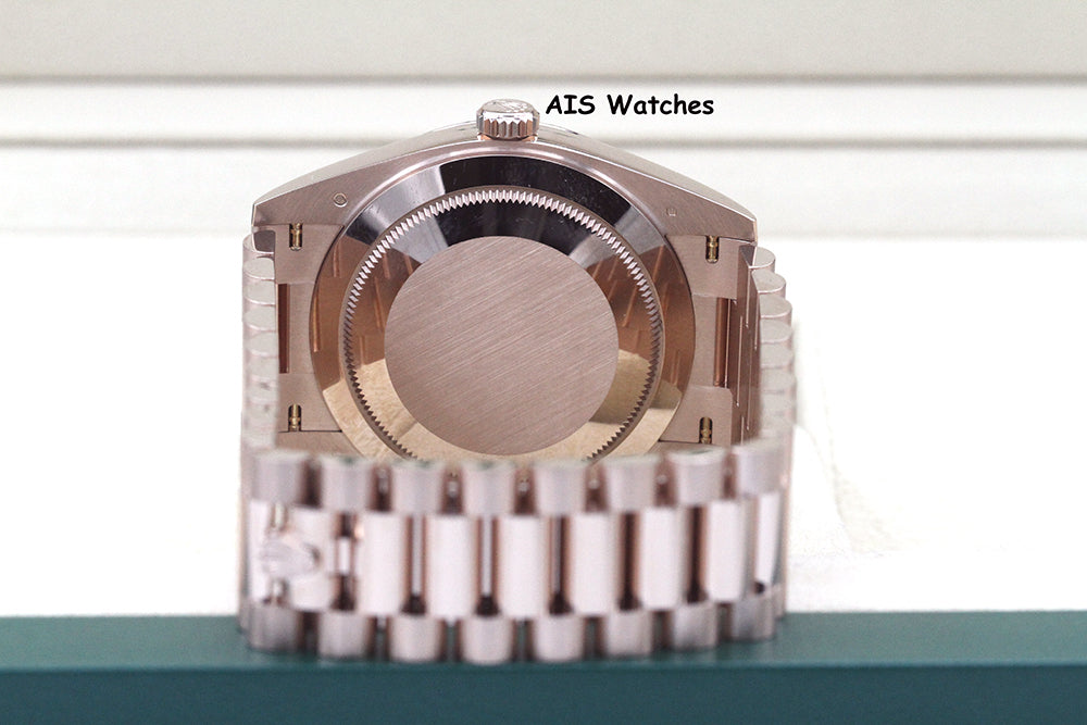 BNIB Rolex 228235 DayDate 40MM DD40 Rose Gold Olive Green Roman Dial B&P