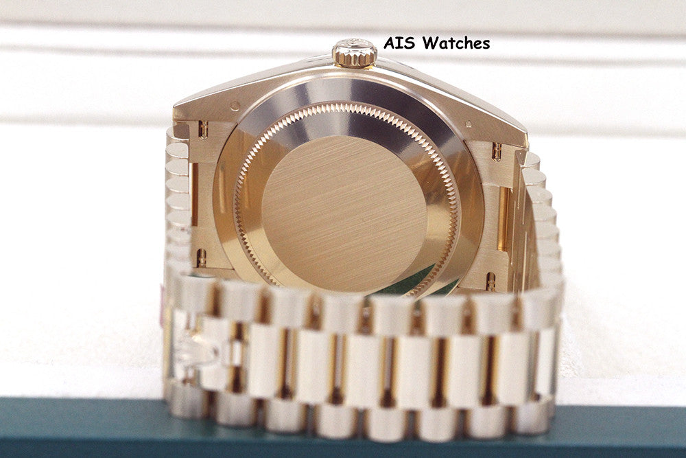 BNIB Rolex 228238 DayDate 40MM DD40 Yellow Gold Champagne Baguette Diamond Dial