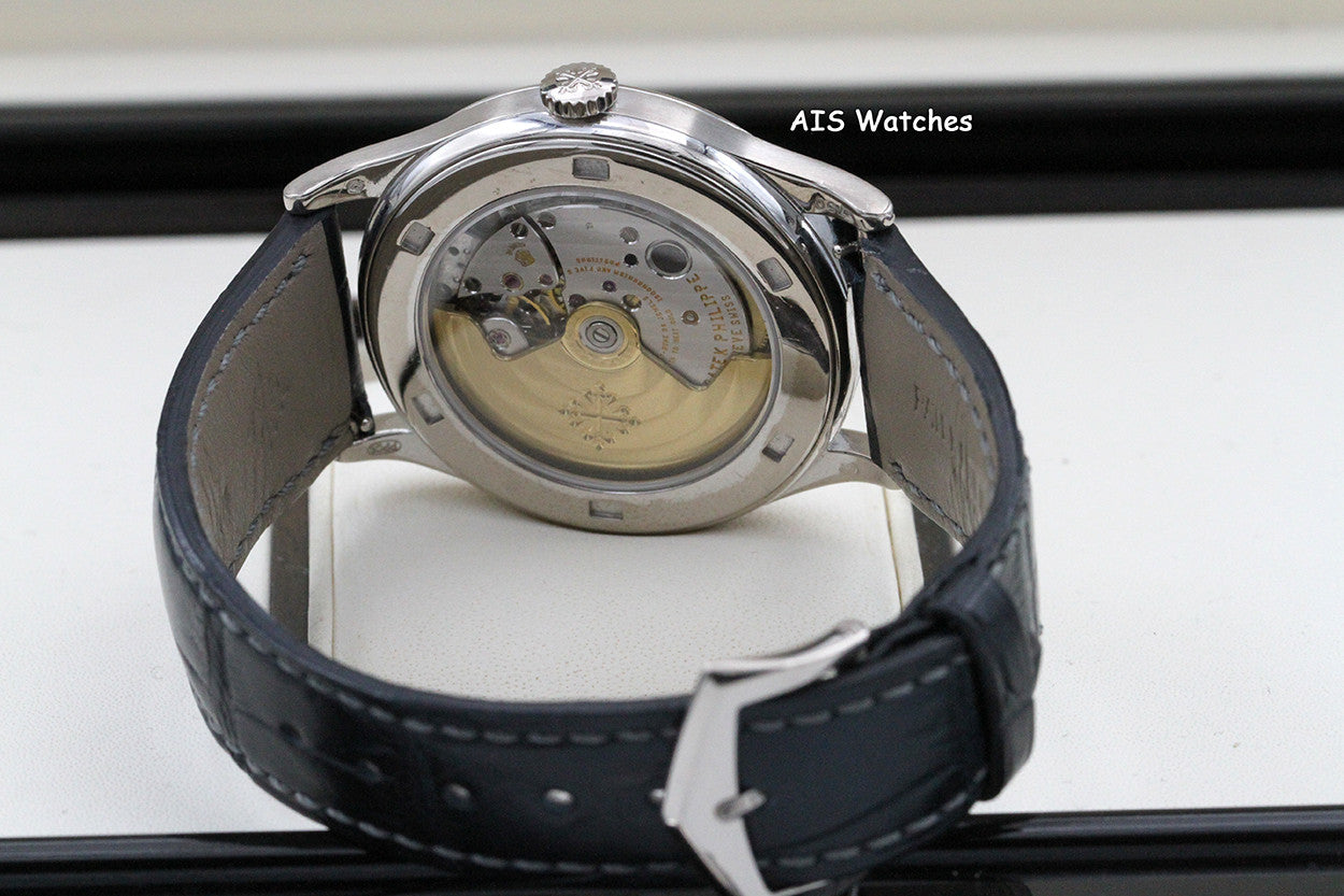 Patek Philippe 5296G Calatrava Scientific White Gold Silver Sector Dial