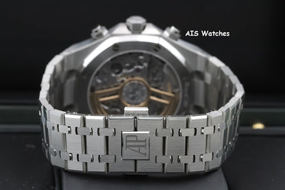 BNIB Audemars Piguet 26240ST 41MM Royal Oak Chronograph Blue Dial B&P