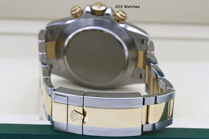 Rolex Daytona 116523 18K YG / SS Panda Arabic Racing Dial Box & Papers