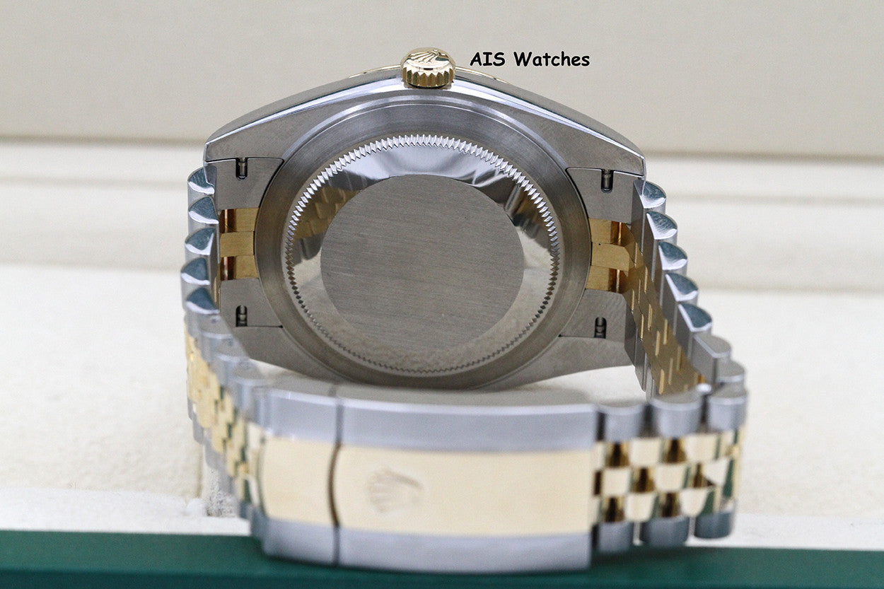 Rolex 126333 DateJust 41MM 18K YG/SS Slate Roman / Wimbeldon Dial Jubilee Bracelet B&P