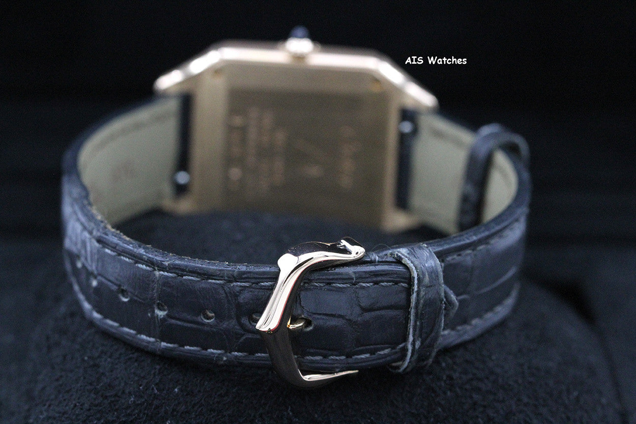 Cartier Santos Dumont Small WGSA0022 18K RG 38MM x 27.5MM Silver Dial Box & Paper