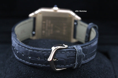 Cartier Santos Dumont Small WGSA0022 18K RG 38MM x 27.5MM Silver Dial Box & Paper