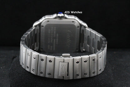 Cartier Santos De Cartier Medium Steel WSSA0029 White Dial 35.1MM Box & Papers