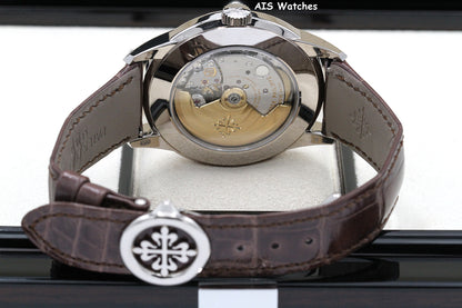 Patek Philippe Perpetual Calendar 5320G White Gold Rose Dial Box & Papers