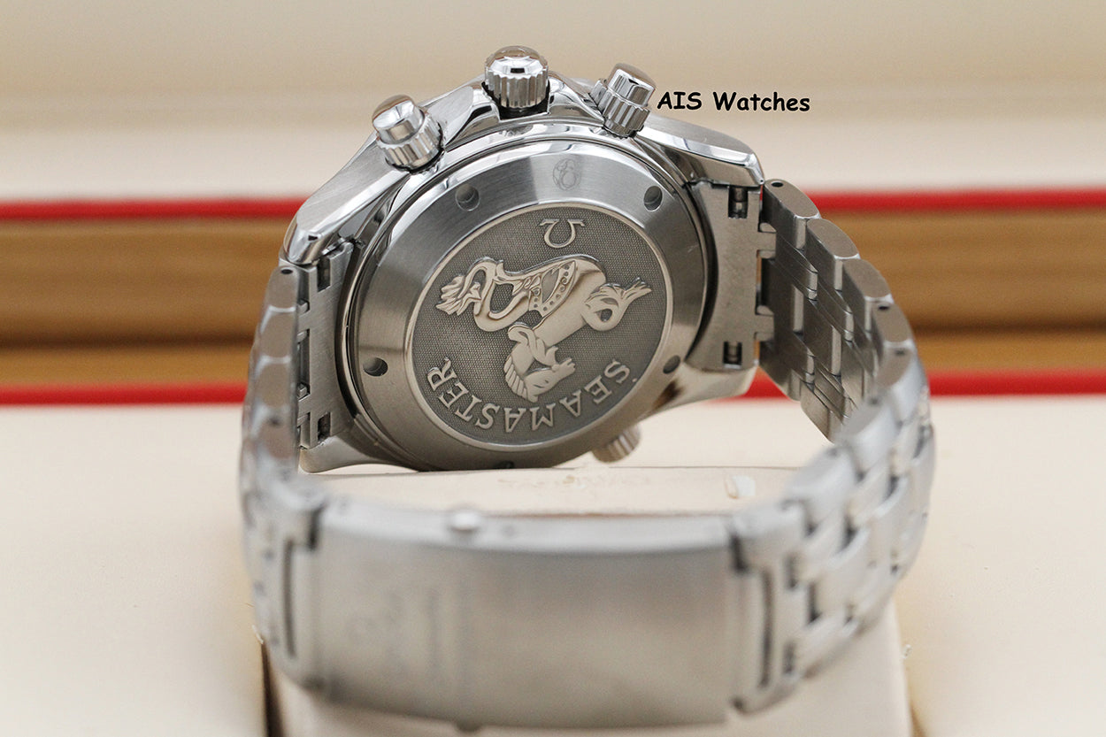 Omega Seamaster Diver 213.30.42.40.01.001 300M Automatic 41.5 Chronograph SS Bracelet B&P