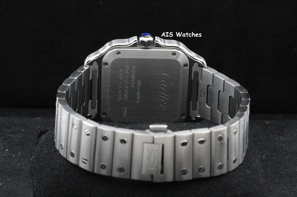 Cartier Santos De Cartier Medium Steel WSSA0029 White Dial 35.1MM Box & Papers