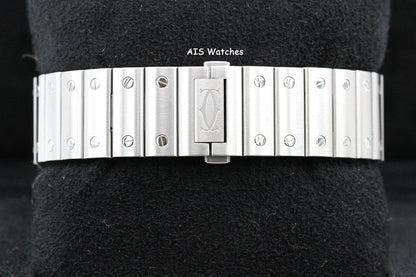 Cartier Santos De Cartier Large Steel WSSA0047 Blue PVD Bezel/White Dial 41MM Box&Papers