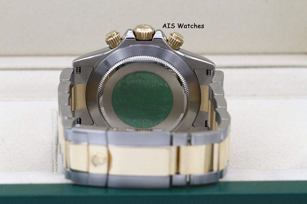 Rolex Daytona 116523 18K YG / SS White Dial F Serial