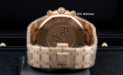 Audemars Piguet 26315OR Royal Oak Chronograph Pink Gold Silver Dial 38MM Box & Papers